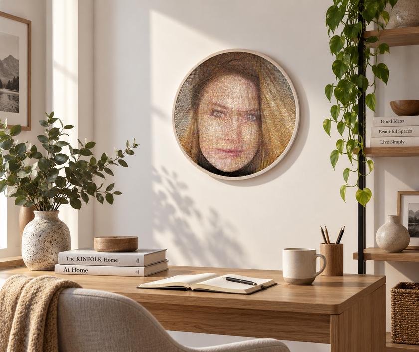 Farbige Fadenkunst