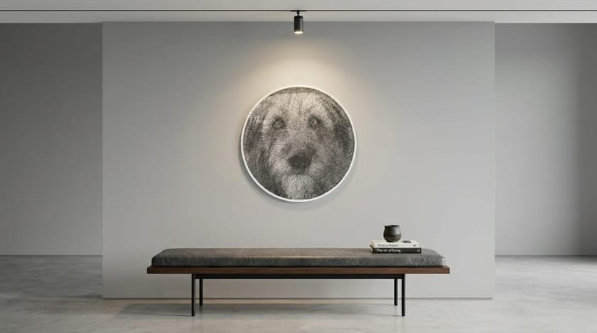string art di animali domestici da foto