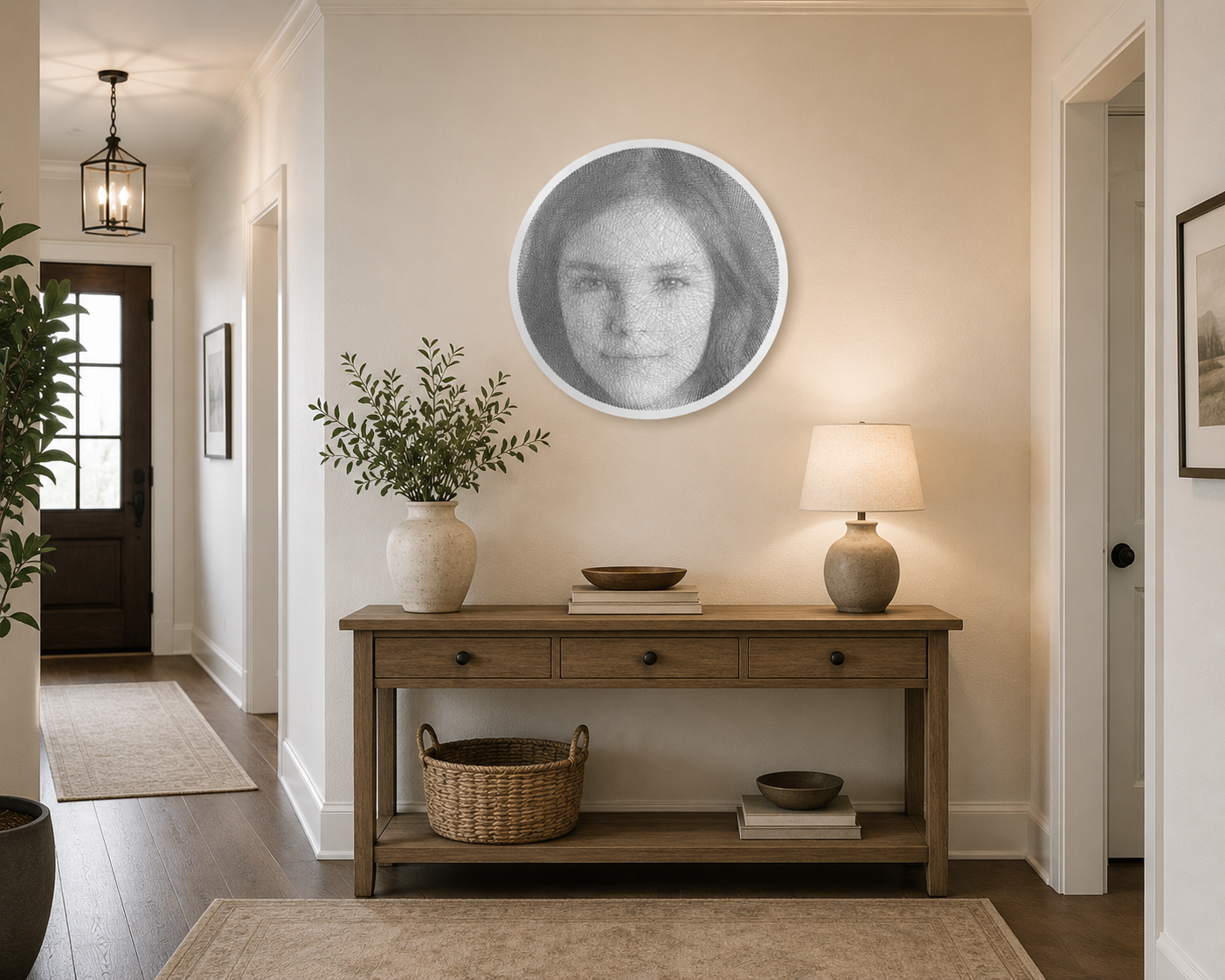 Personalisiertes String-Art-Ring-Geschenk aus einem Foto